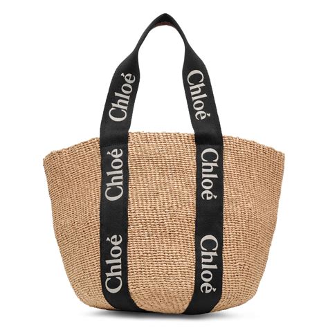 chloe woody medium raffia tote|chloe totes and baskets.